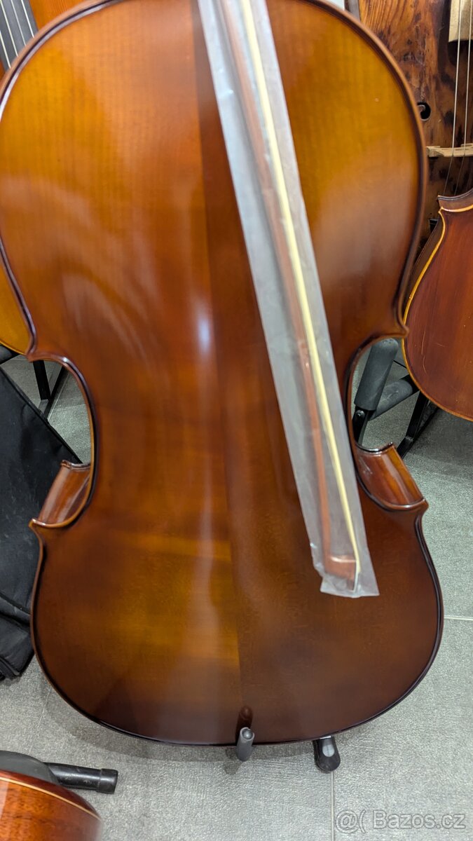 Violončelo 4/4 včetně smyčce, kalafuny a pouzdra - 5