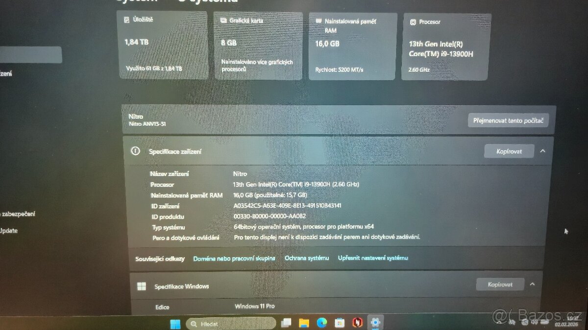 Herní notebook s grafikou Nvidia 4060 - NOVÝ - 5