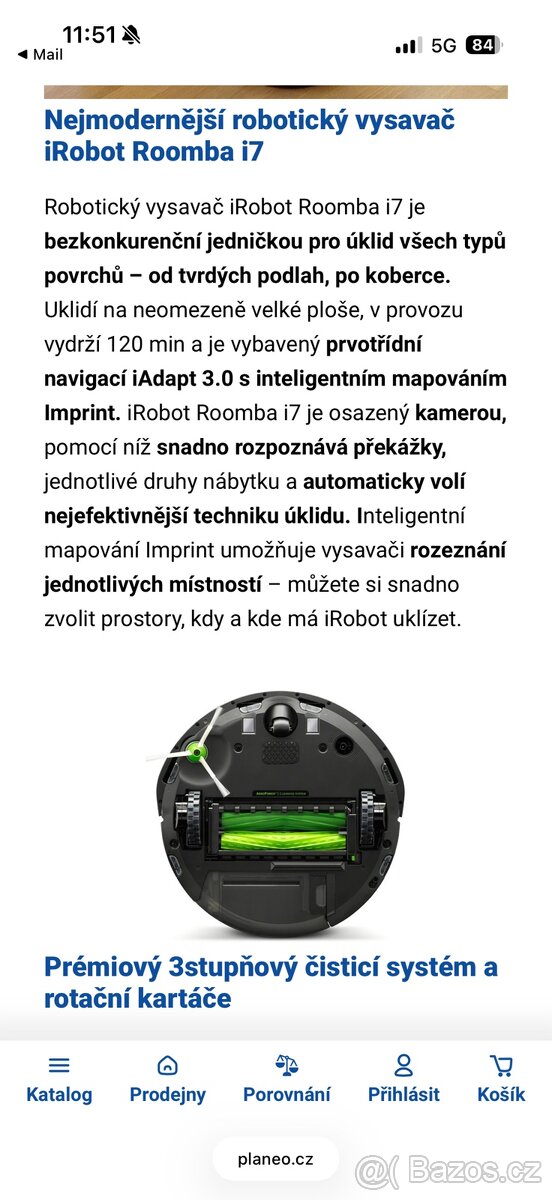 robotický vysavač iRobot Roomba i7 - 5