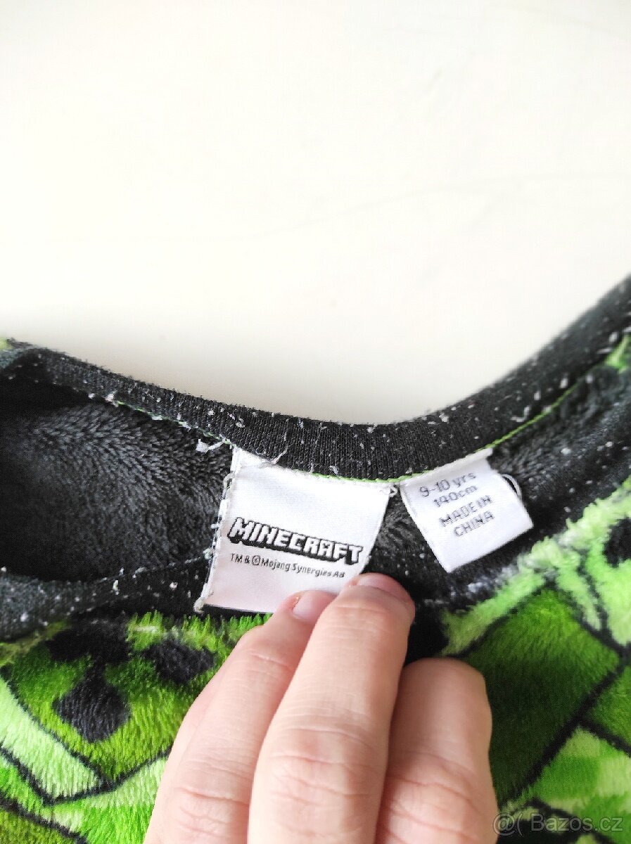 Dětské chlapecké fleece triko Minecraft s dlouhým rukávem - 5
