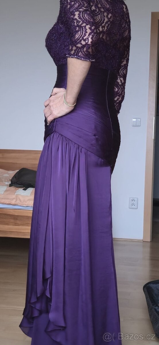 Fialové plesové šaty - 5