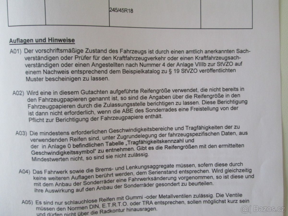 TYPOVE LISTY PRO ALU KOLA - 5