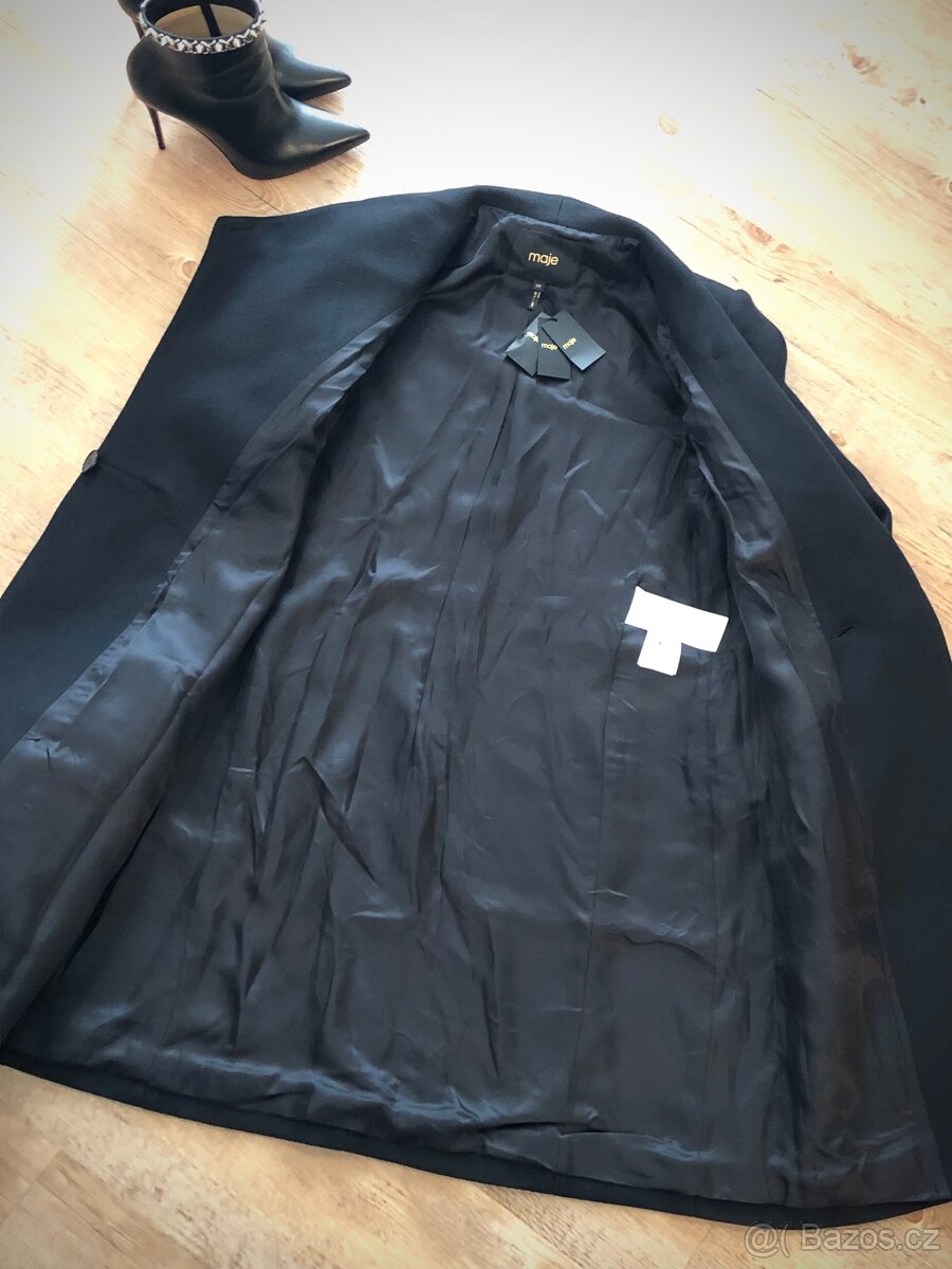 Nový zimní kabát zn. Maje s kašmírem a vlnou - 5