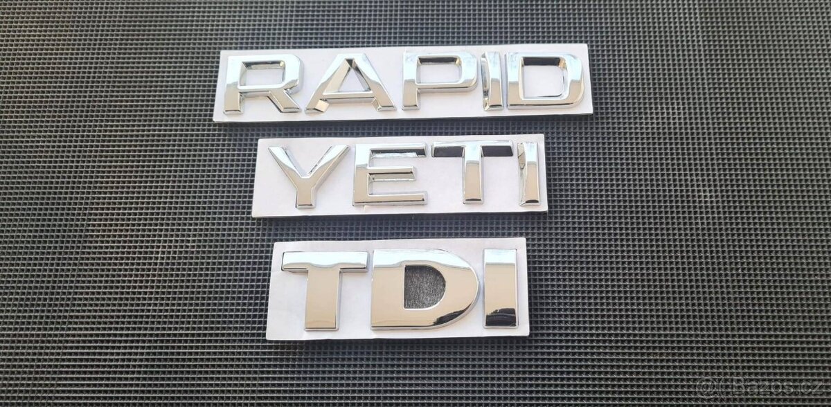 ŠKODA nápisy ČIERNE / CHROMOVE - 5