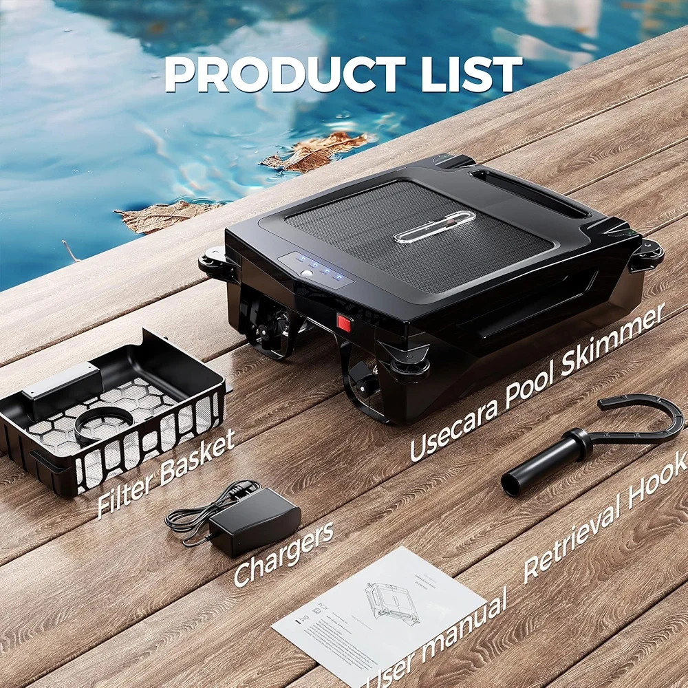 solární bazénový hladinový sběrač, skimmer robot - 5