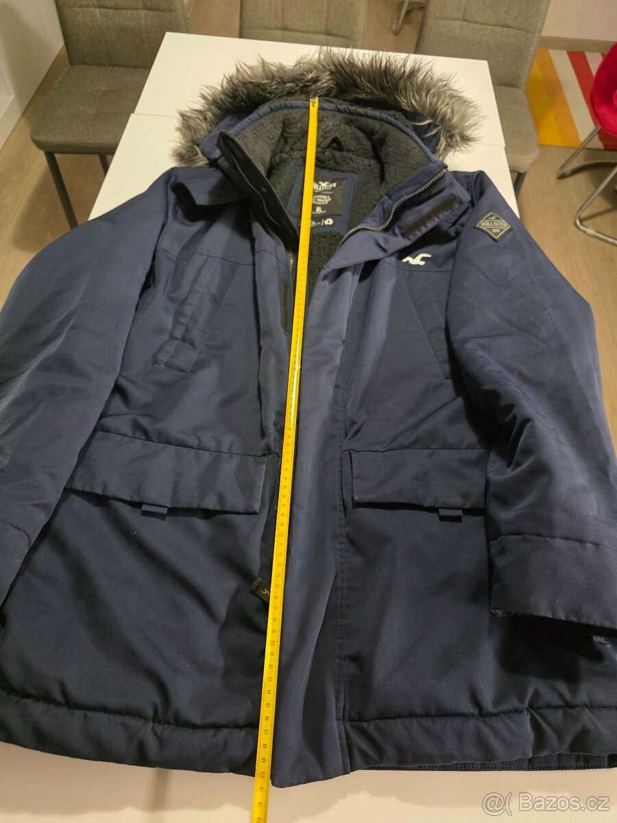 Hollister Parka kabát XL s kožichem teplý krásný elegantní - 5