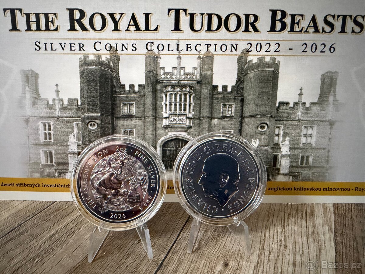 Stříbrná mince 2 Oz The Tudor Beasts Queens Lion 2026 - 5