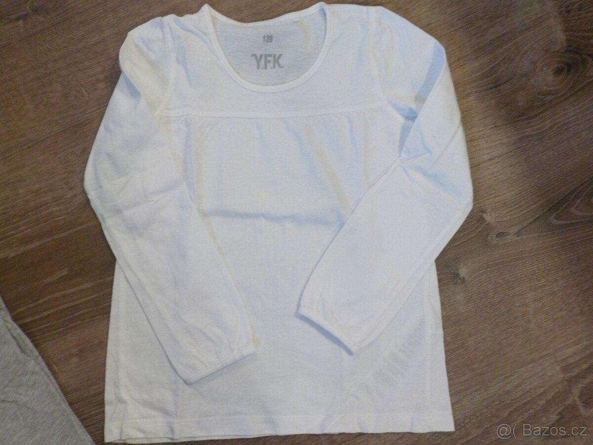 Trička s dl. rukávem vel. 128, 140/146 - 5