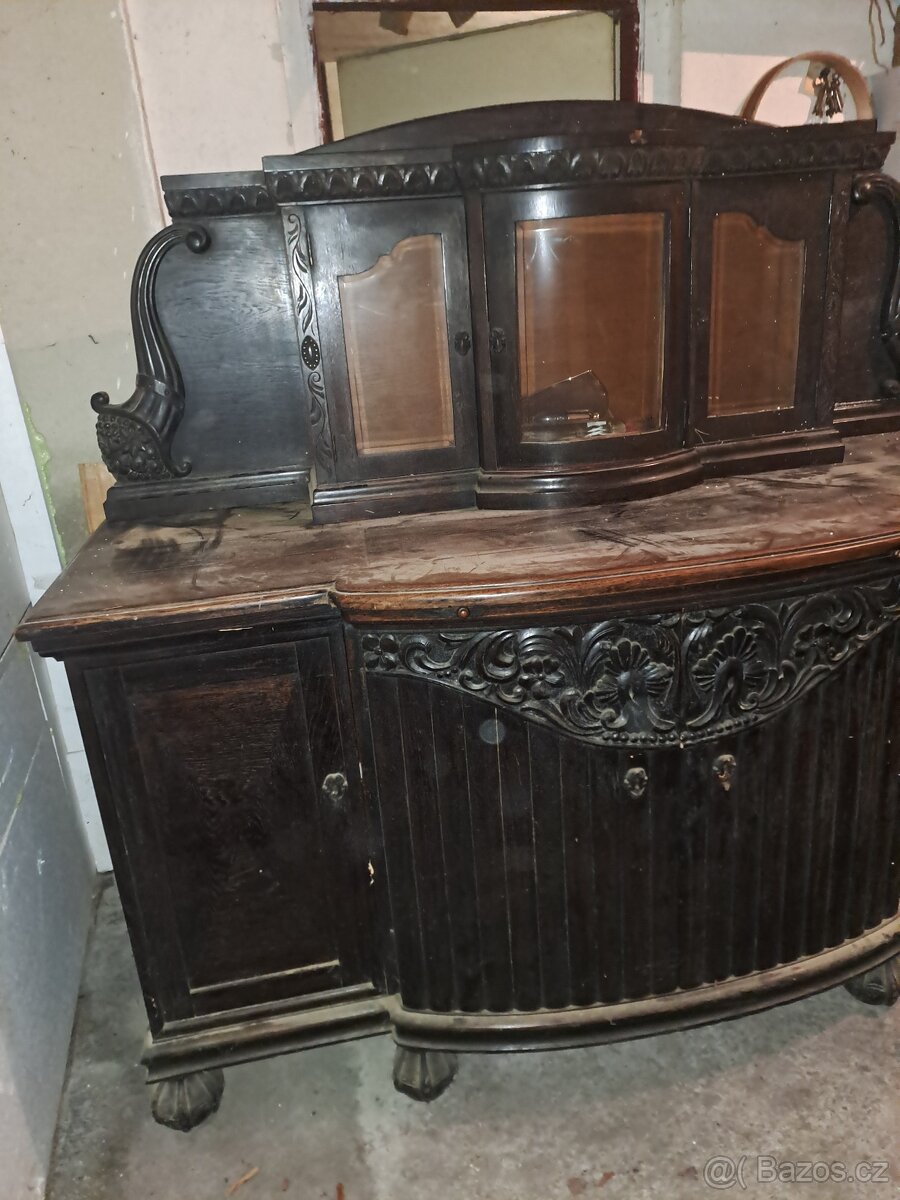 Starožitná skříň - sekretář - 5