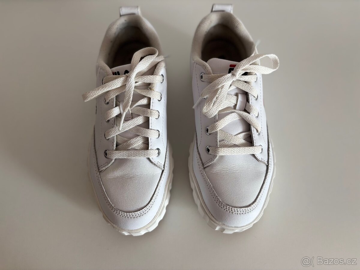 Bílé FILA Sandblast L platform nové - 5