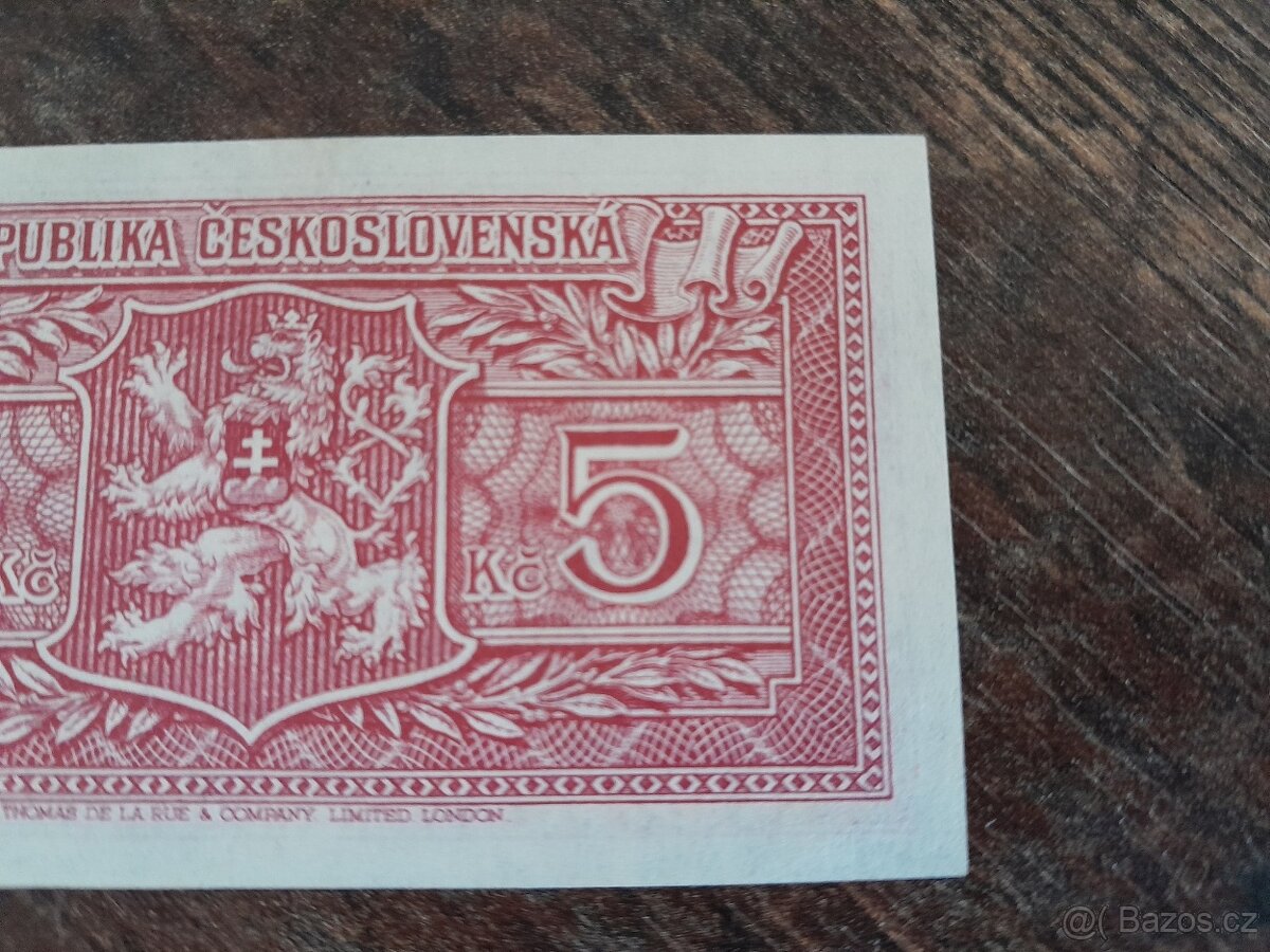 5 korun 1945 edice Londýn - 5