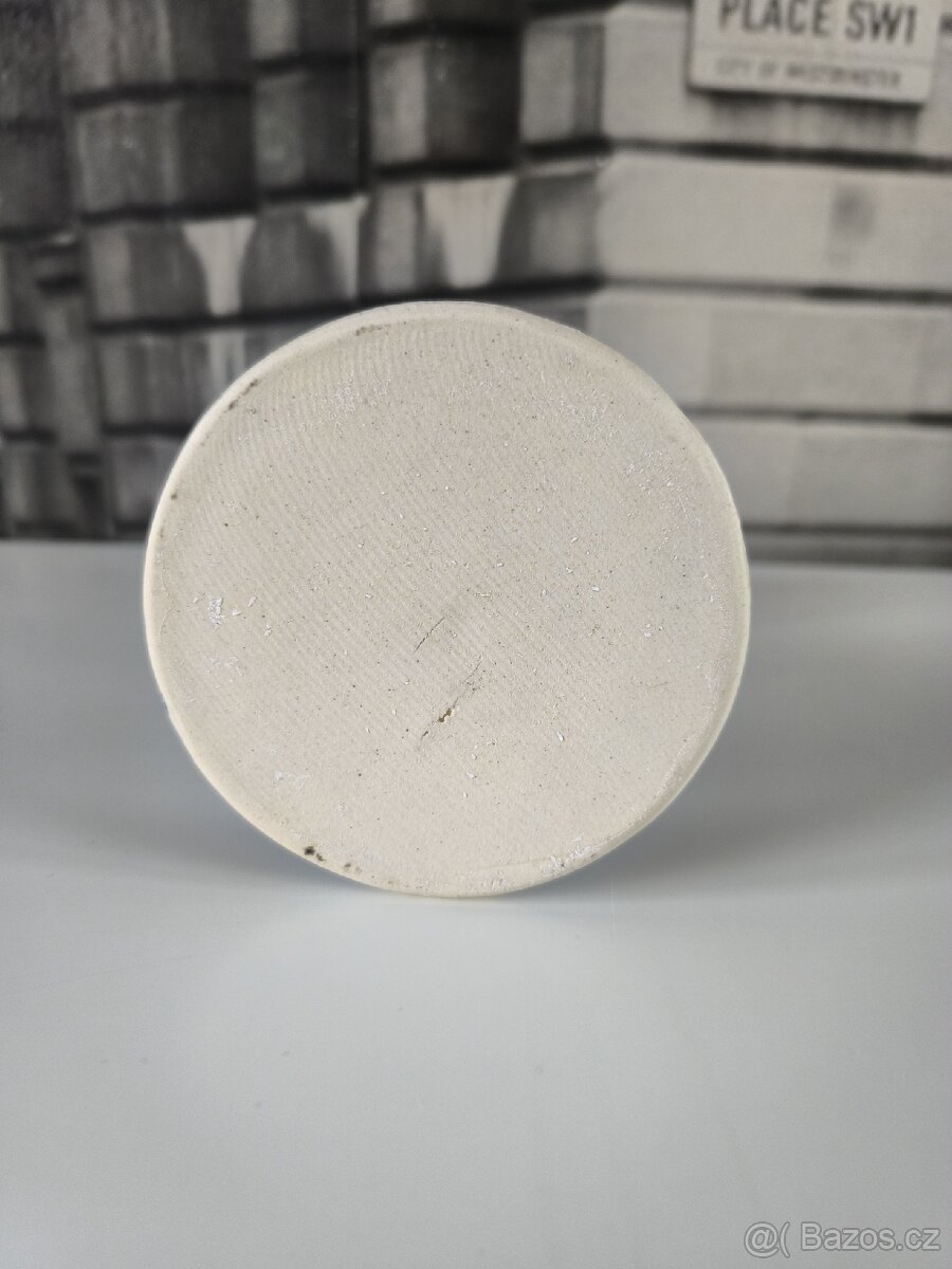 Vintage keramický elegantní svícen - kobaltově modrá - 5