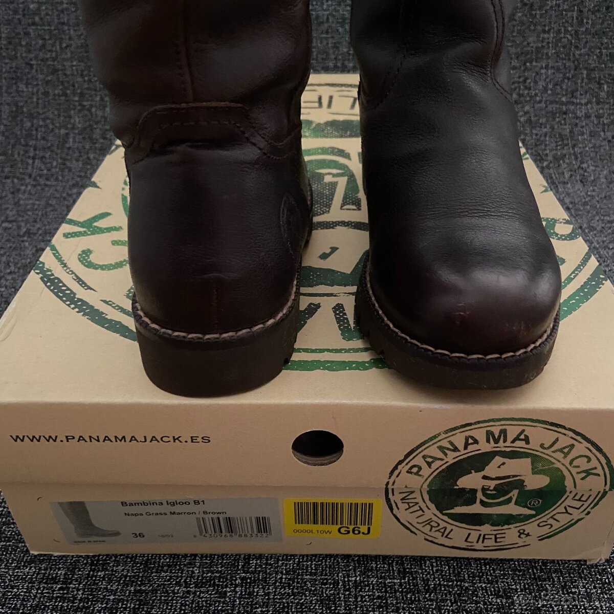 Dámské dívčí zimní kožené boty kozačky Panama Jack vel. 36 - 5