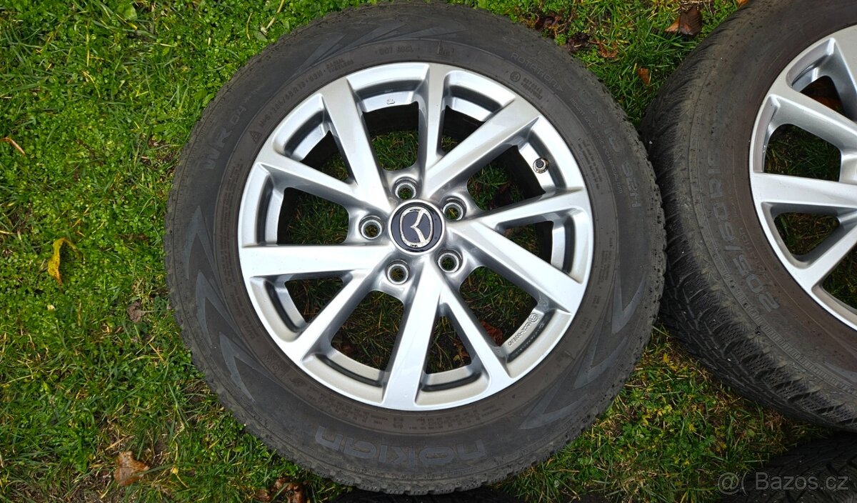 Mazda 3 zimní kola 205/60 R16 elektrony 6,5Jx16 5x114,3 ET45 - 5