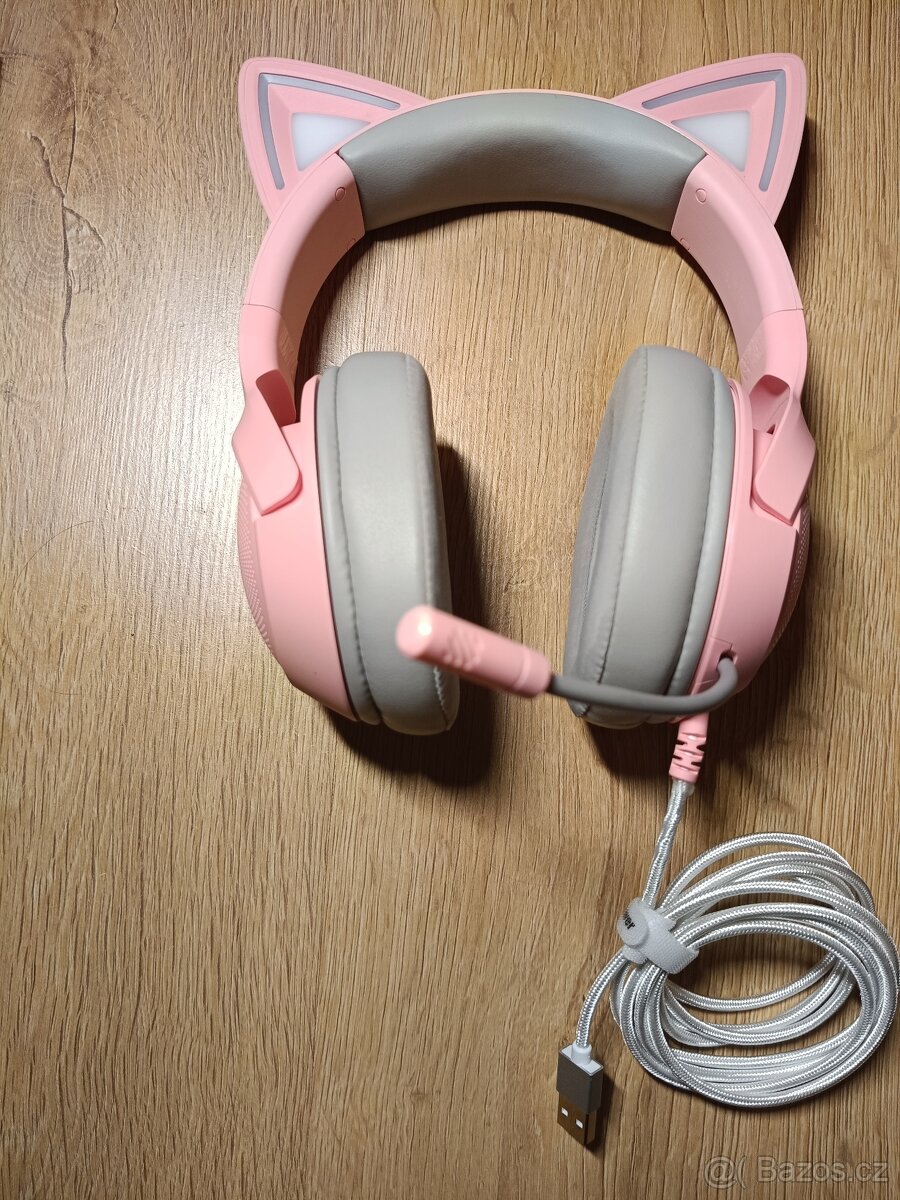 Herní sluchátka Razer Kraken Kitty V2 Quartz - 5