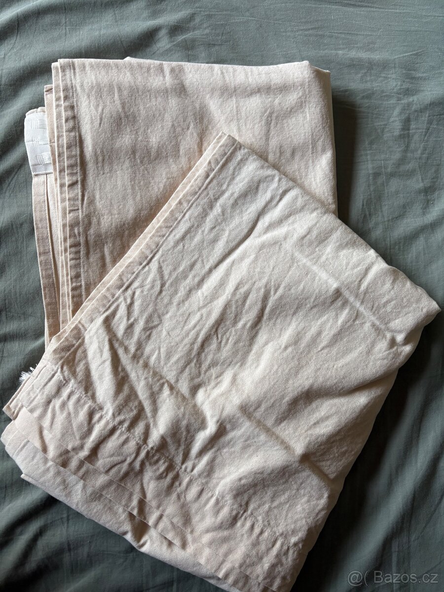 Béžové závěsy 2 ks - 5