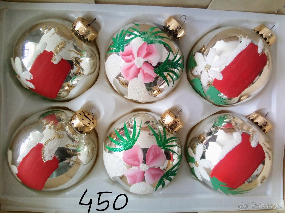 Staré ozdoby -různé- vánoční ozdoby, baňky - 5