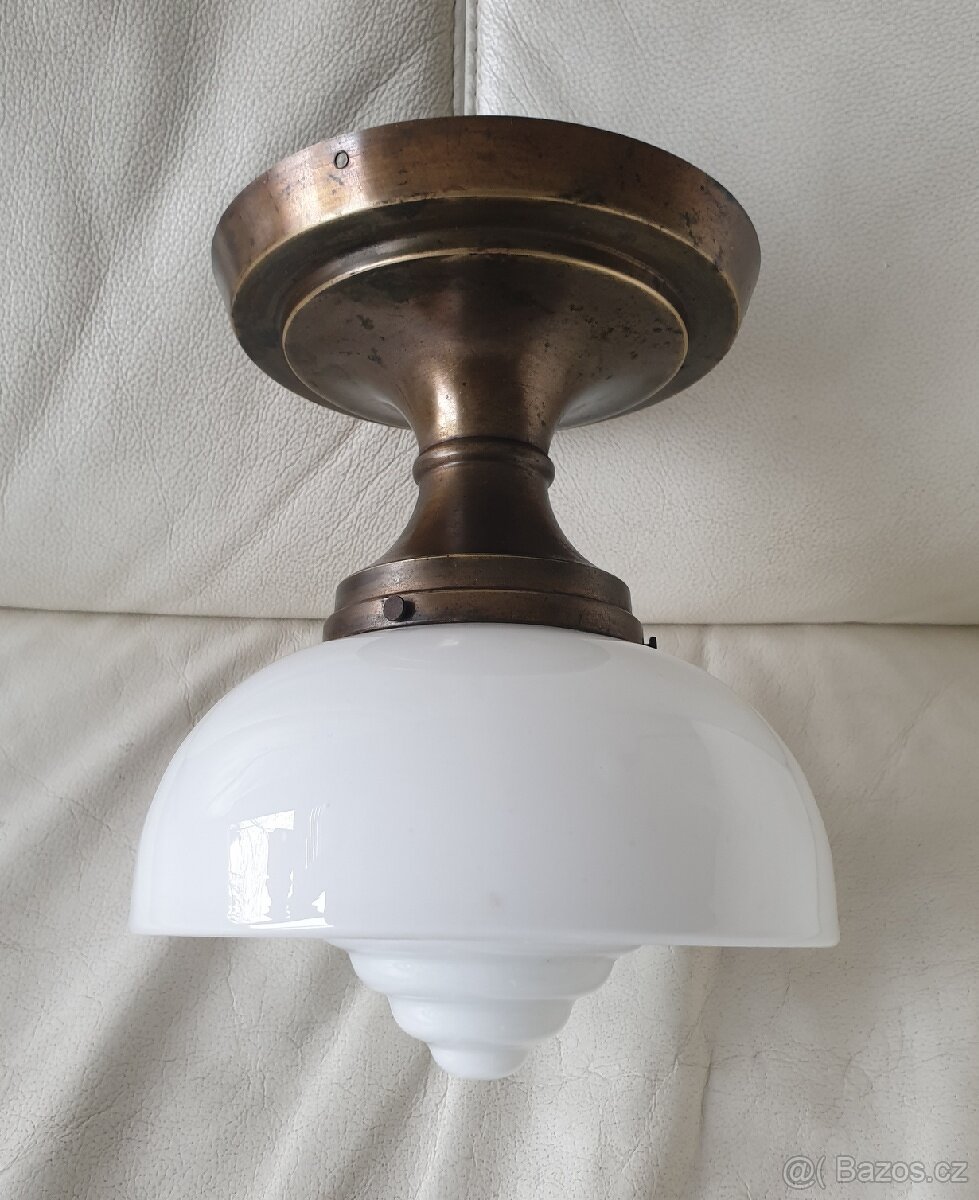 Starožitná stropnice art deco zajímavý širm - 5