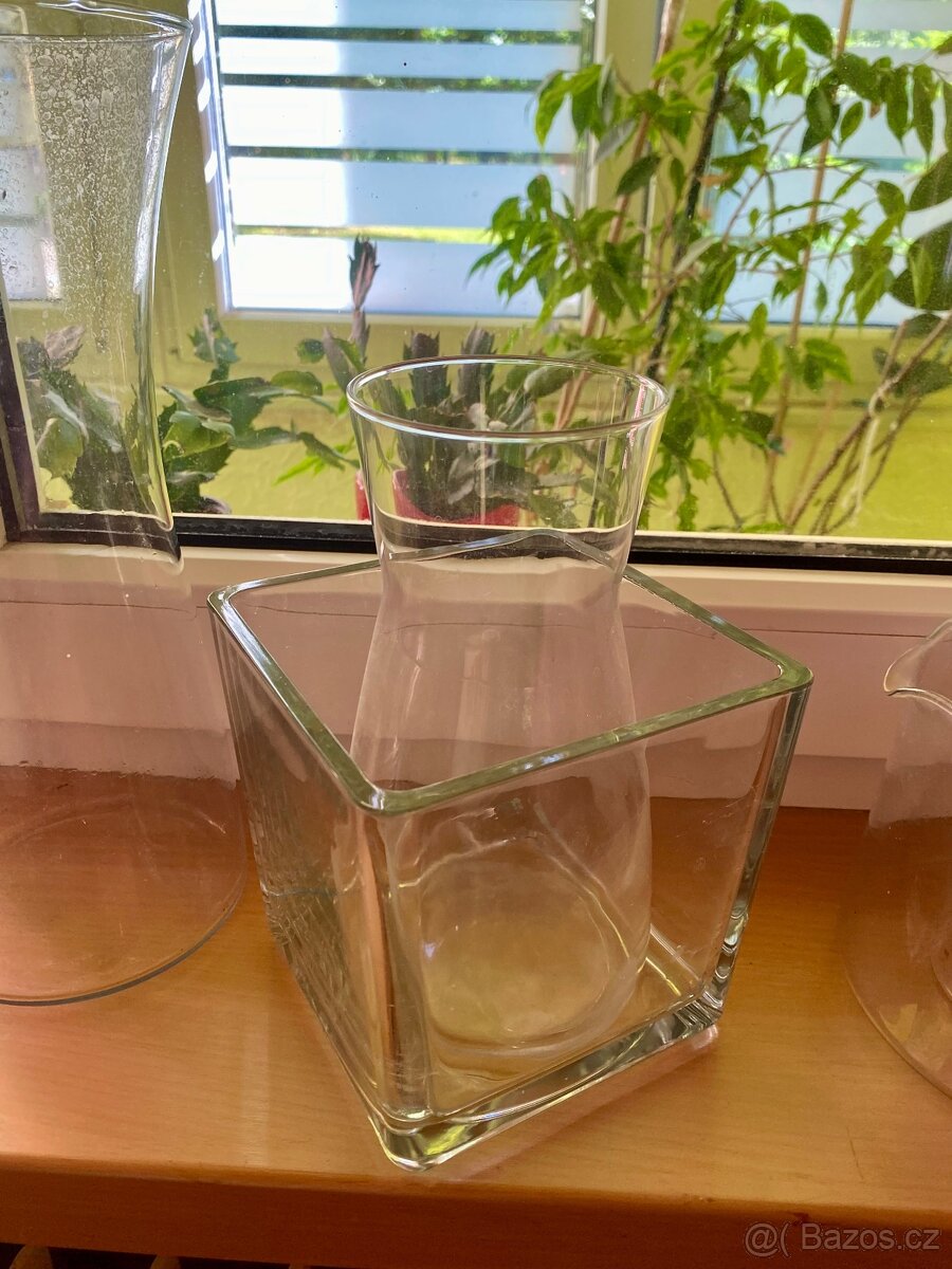 Skleněné vázy mísy doza - 5