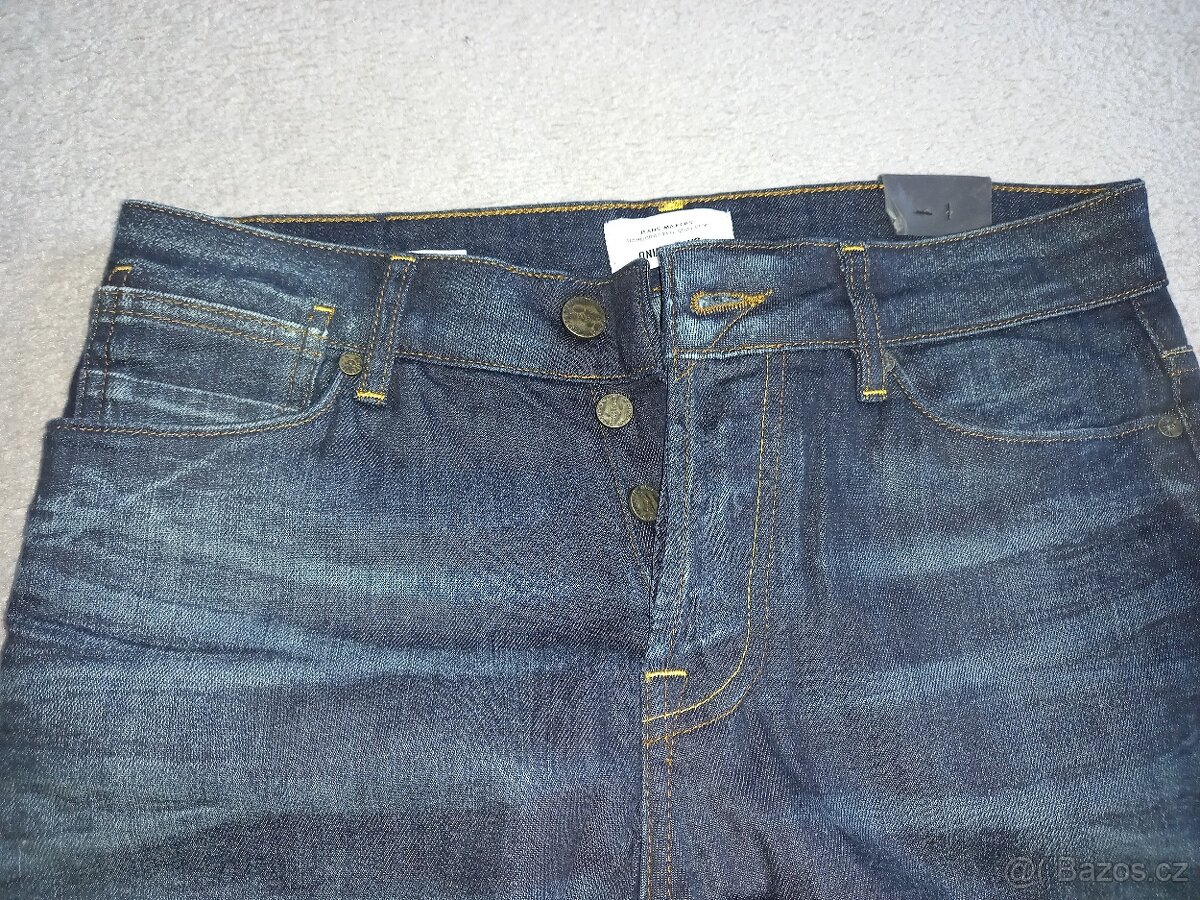 Nové džíny modré slim vel. W28/L30 - 5