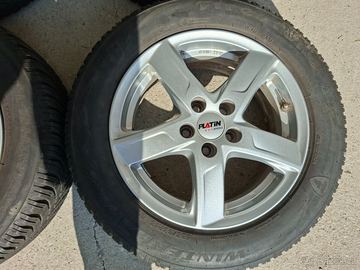 15" ZIMNÍ sada ALU kol 5x100 + pneu 185/65 R15 - 5