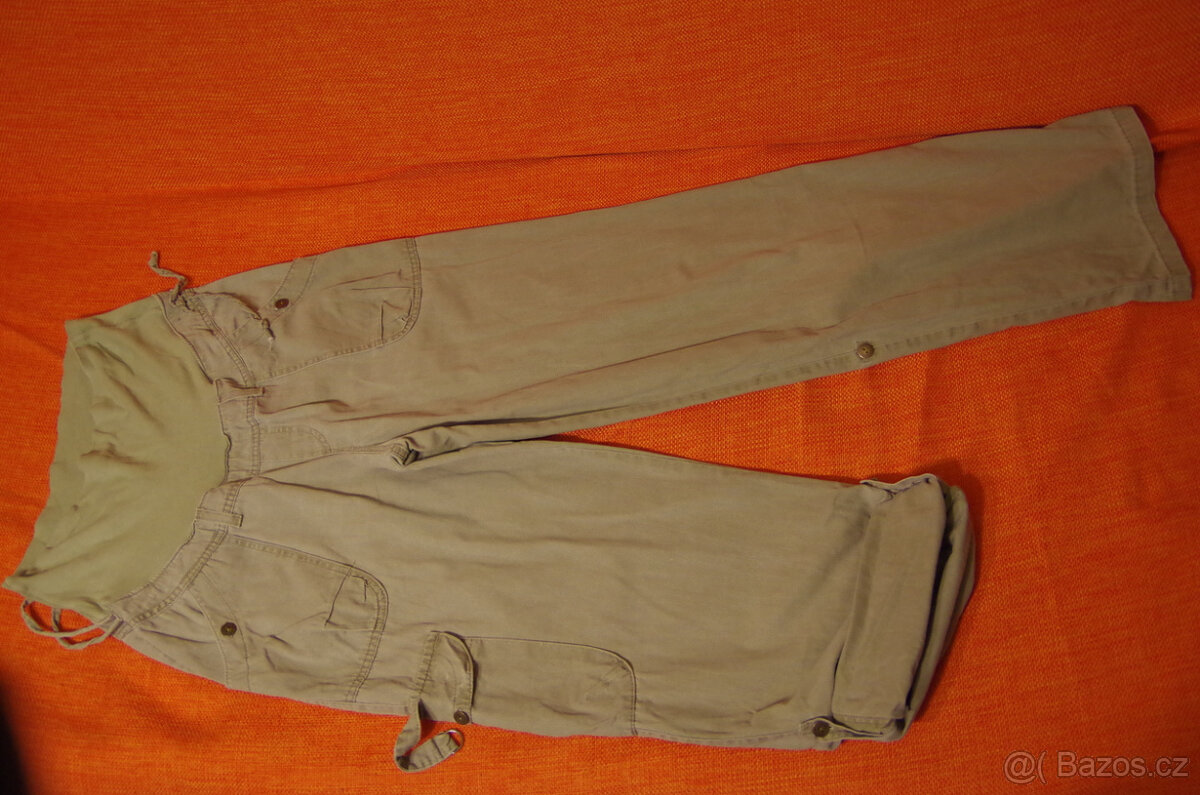 Těhotenské kalhoty - černé, béžové, džíny - 5