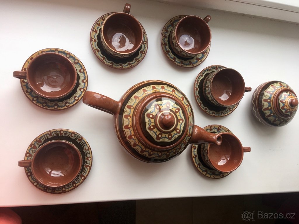 Retro čajový servis bulharská keramika - 5