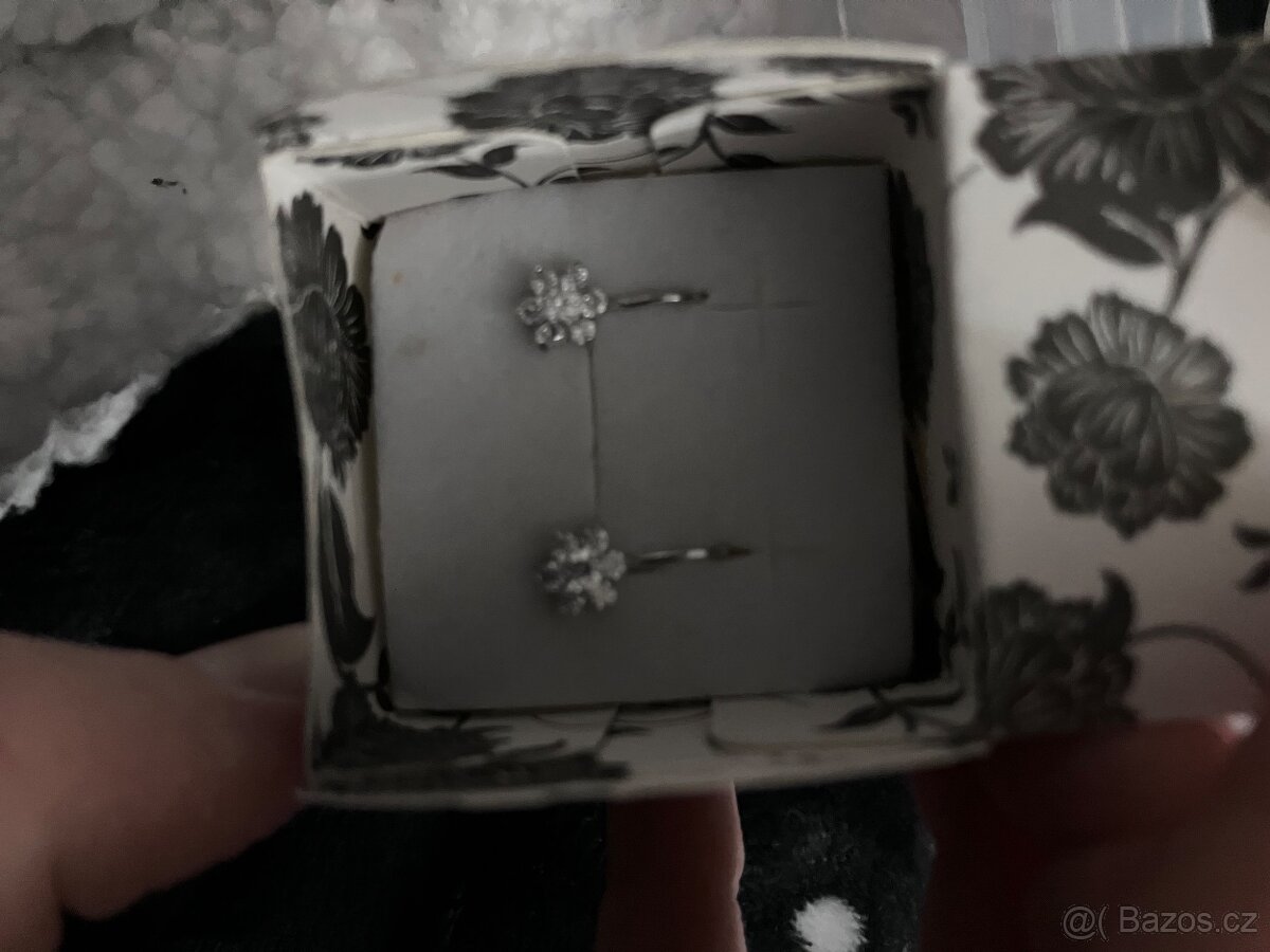 Naušnice z bílého zlata - 5