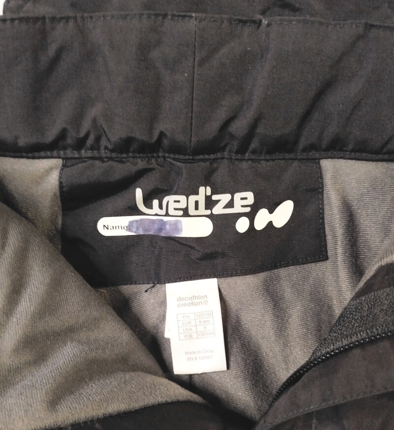 ČERNÉ LYŽAŘSKÉ KALHOTY-WEDZE, 8 let, 128 cm - 5