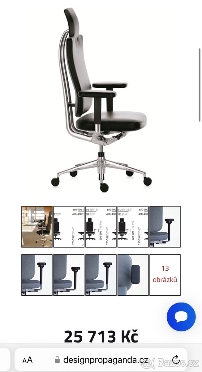 kancelářská židle Vitra Headline - 3 ks - 5