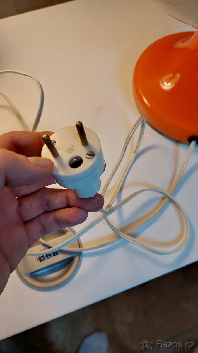 Retro skleněná lampa - originál - 5