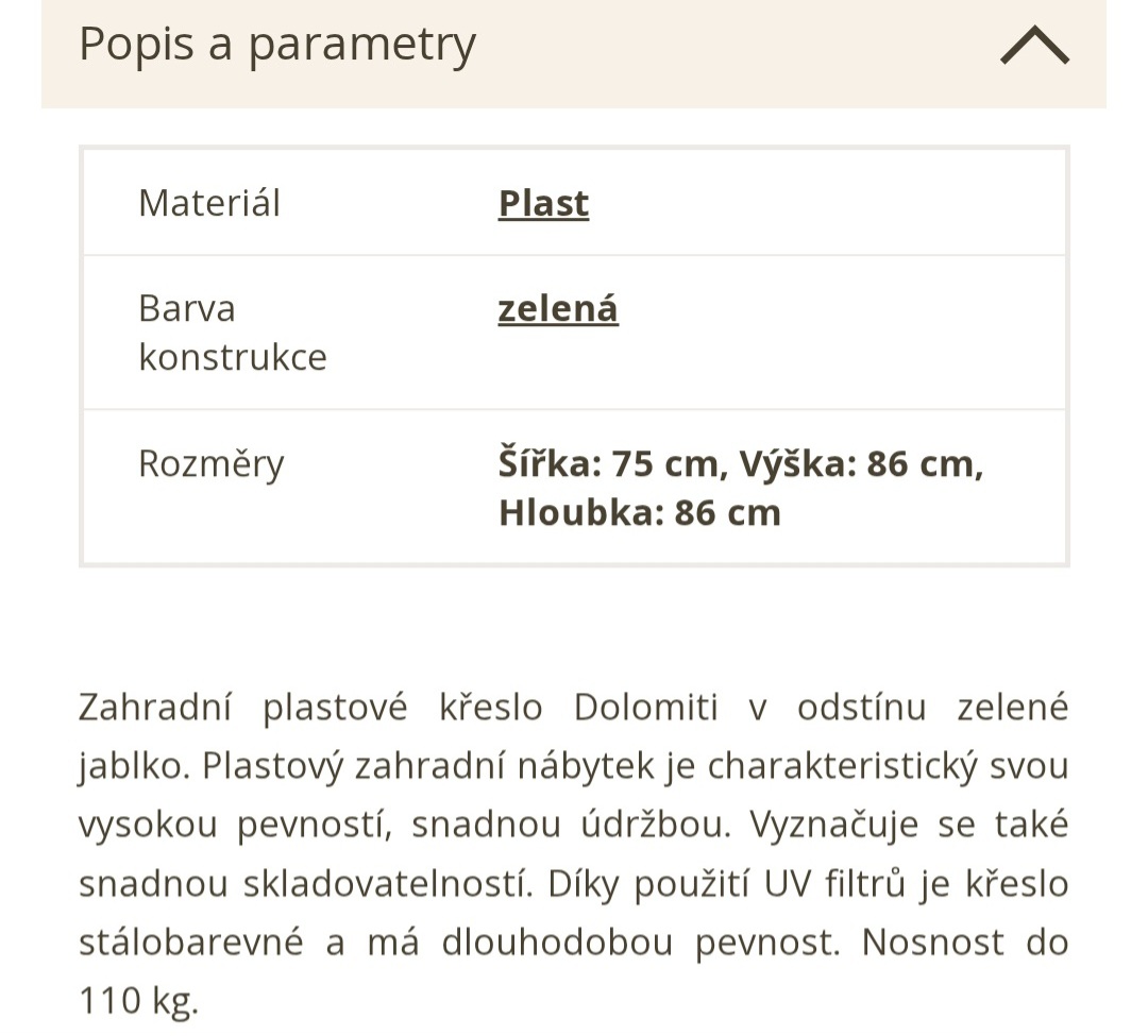 Zahradni křeslo- plastové. - 5
