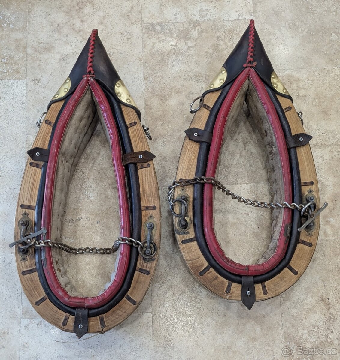 Prodám párové postroje do kočáru s chomouty - 5