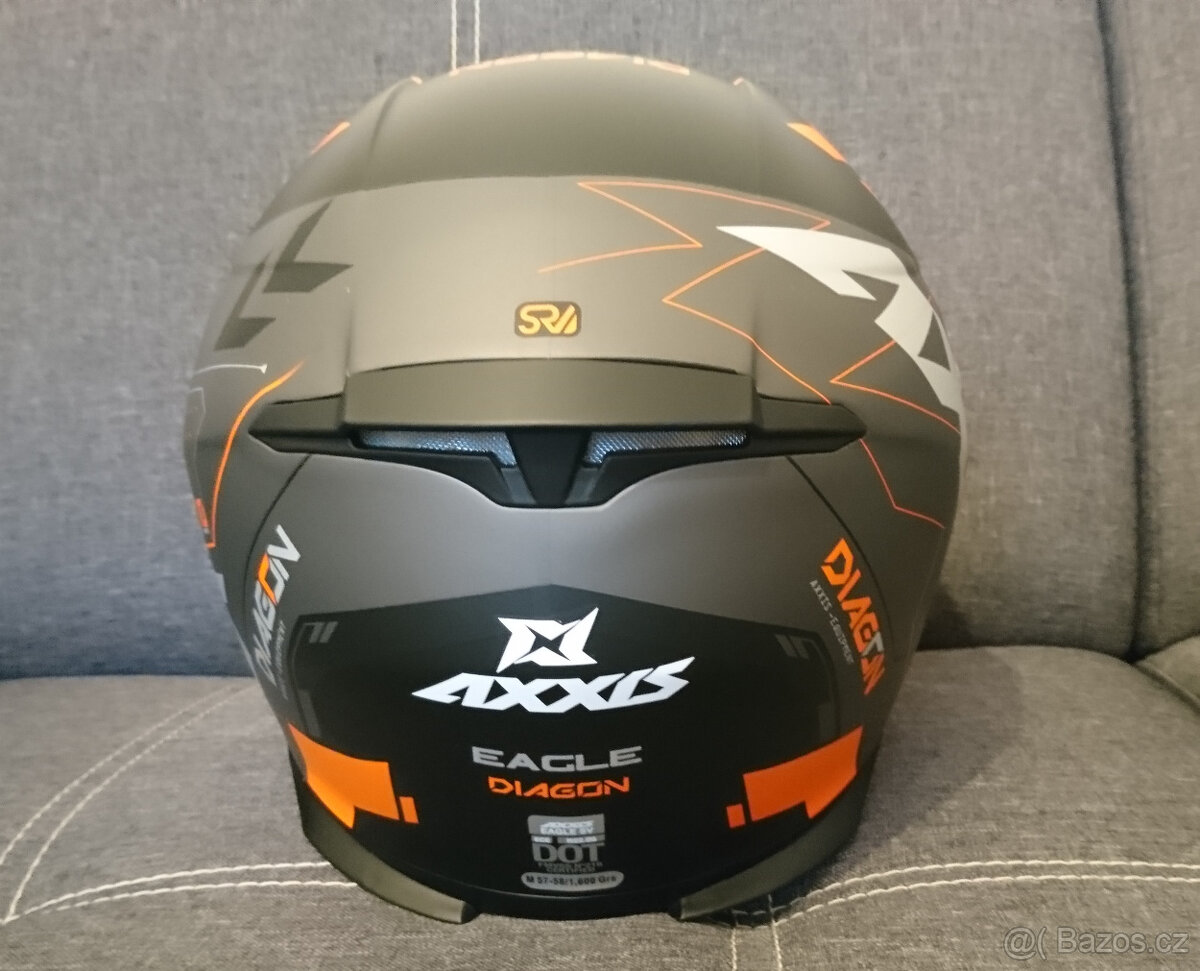 NOVÁ integrální moto helma AXXIS EAGLE SV velikost M - 5