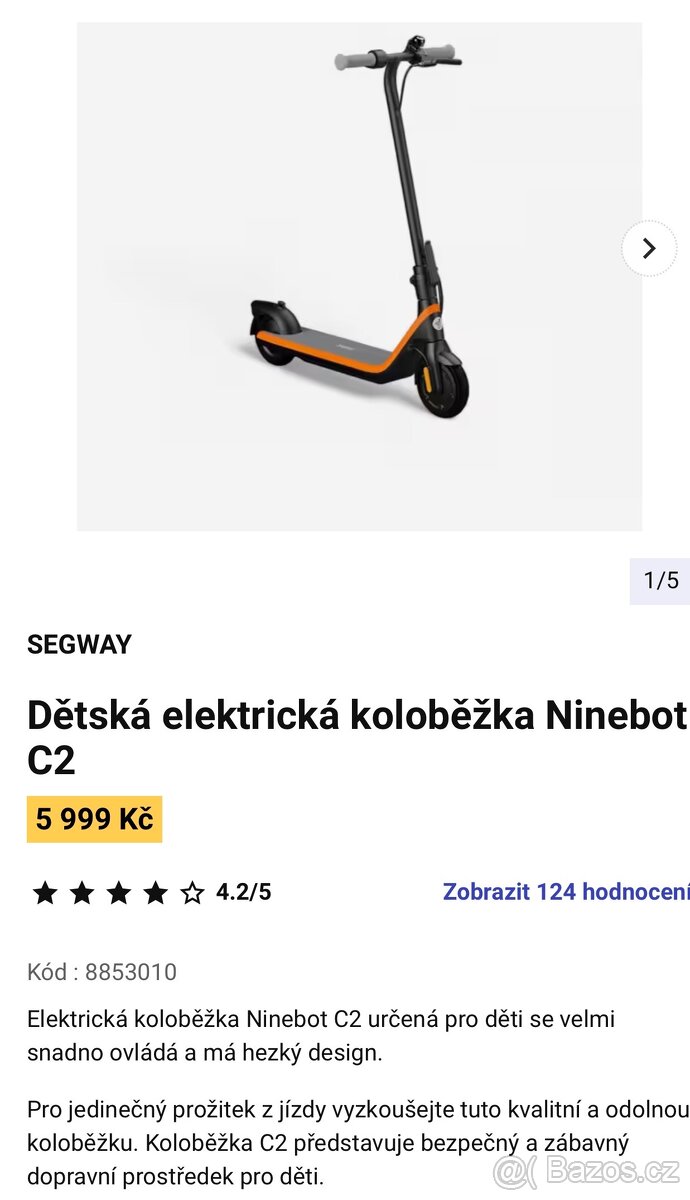 Dětská elektrická koloběžka - 5