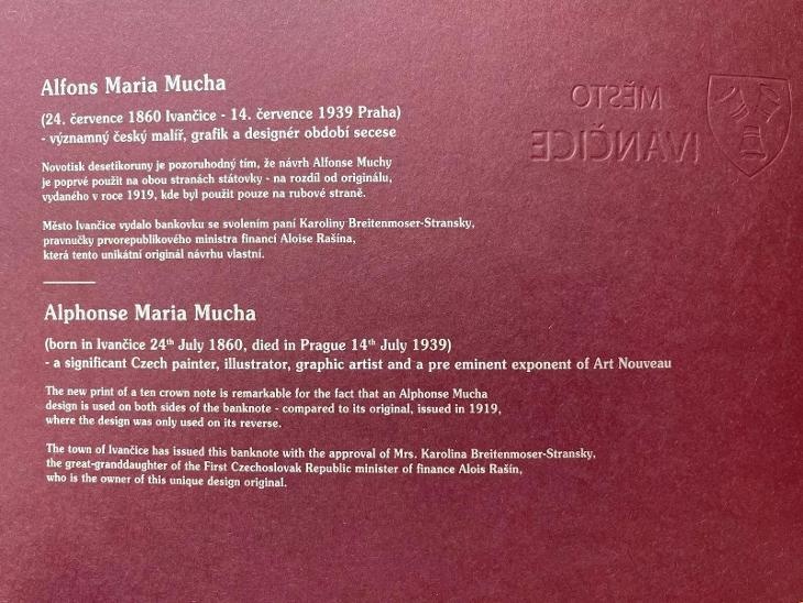 Nevydaný návrh 10 koruna 1919/2022 Ivančice Mucha STC UNC - 5