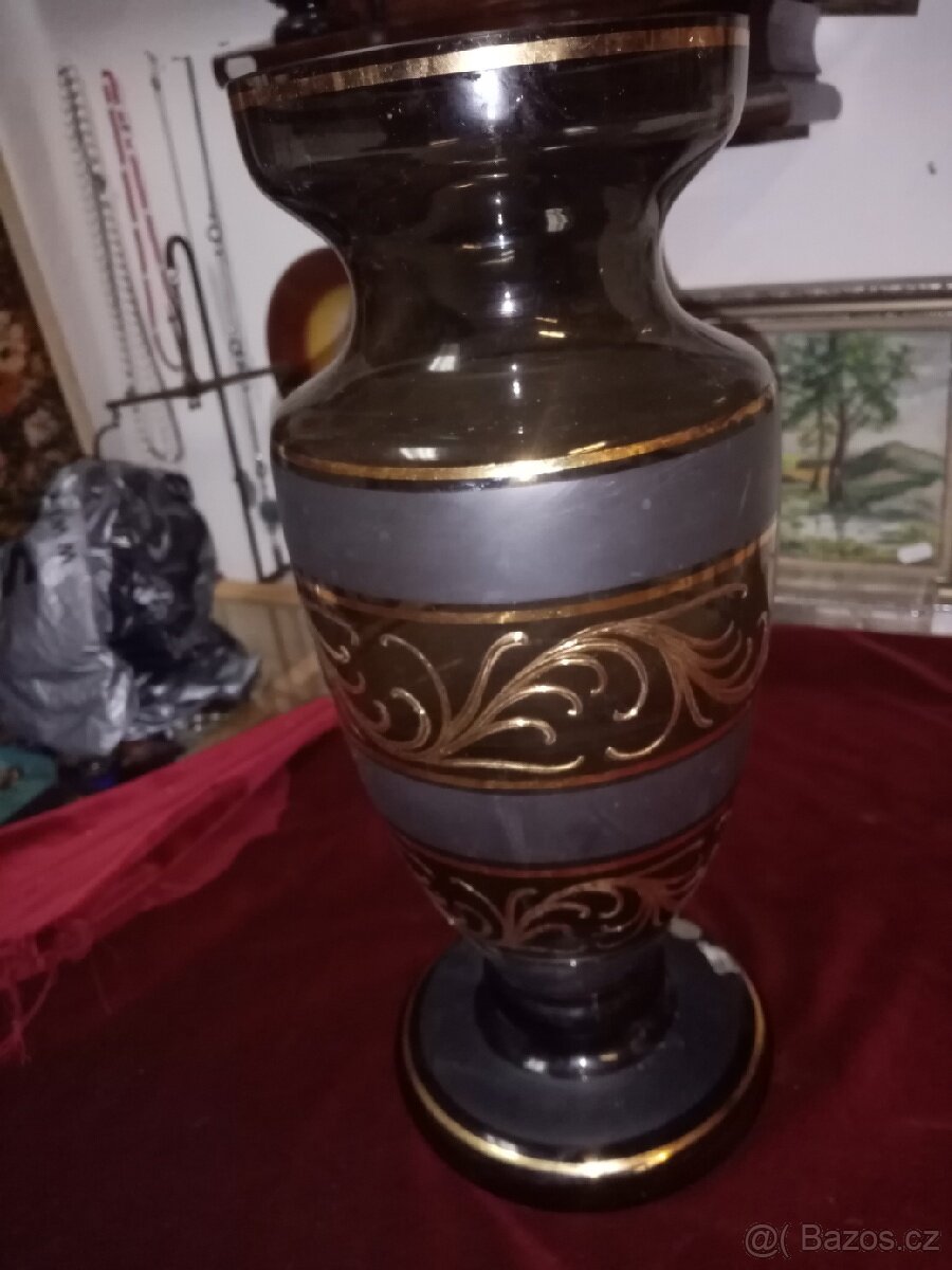 Starožitná skleněná váza nepoškozená - 5