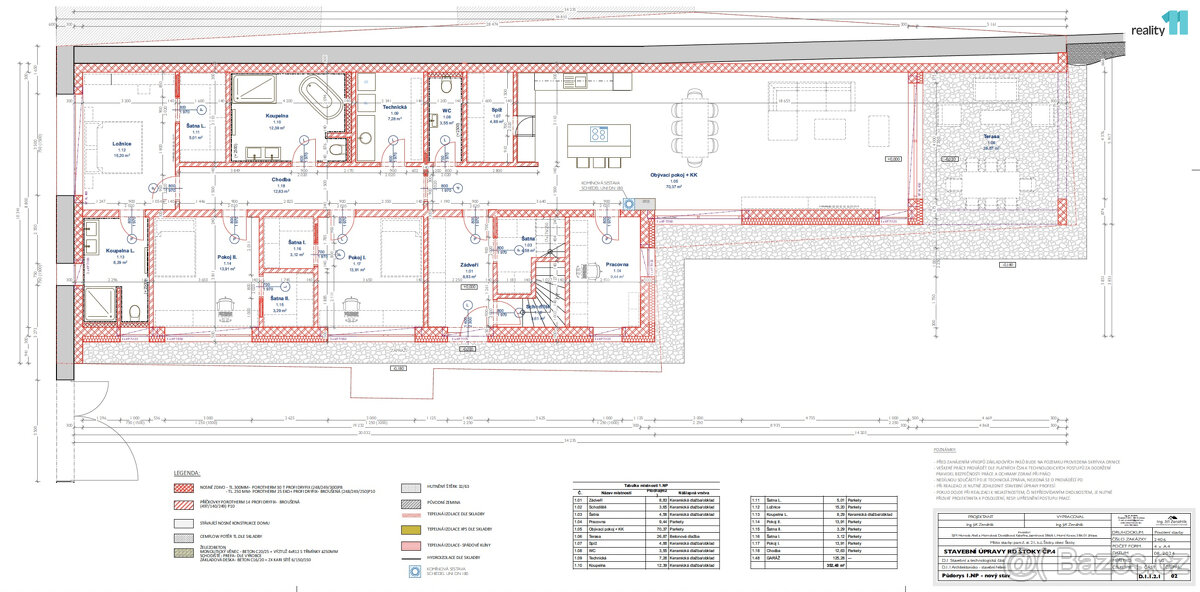 Prodej rozestavěného rodinného domu, užitná plocha 383m2, po - 5