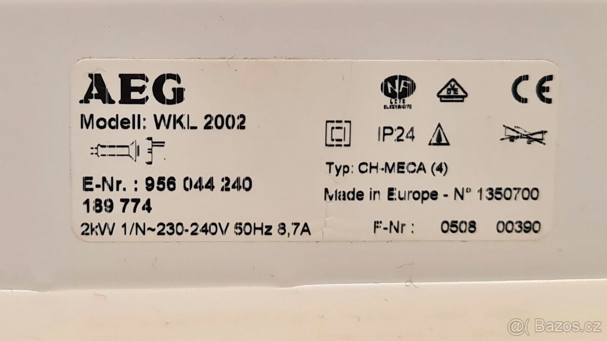 Nástěnný konvektor AEG WKL 2002 - 5