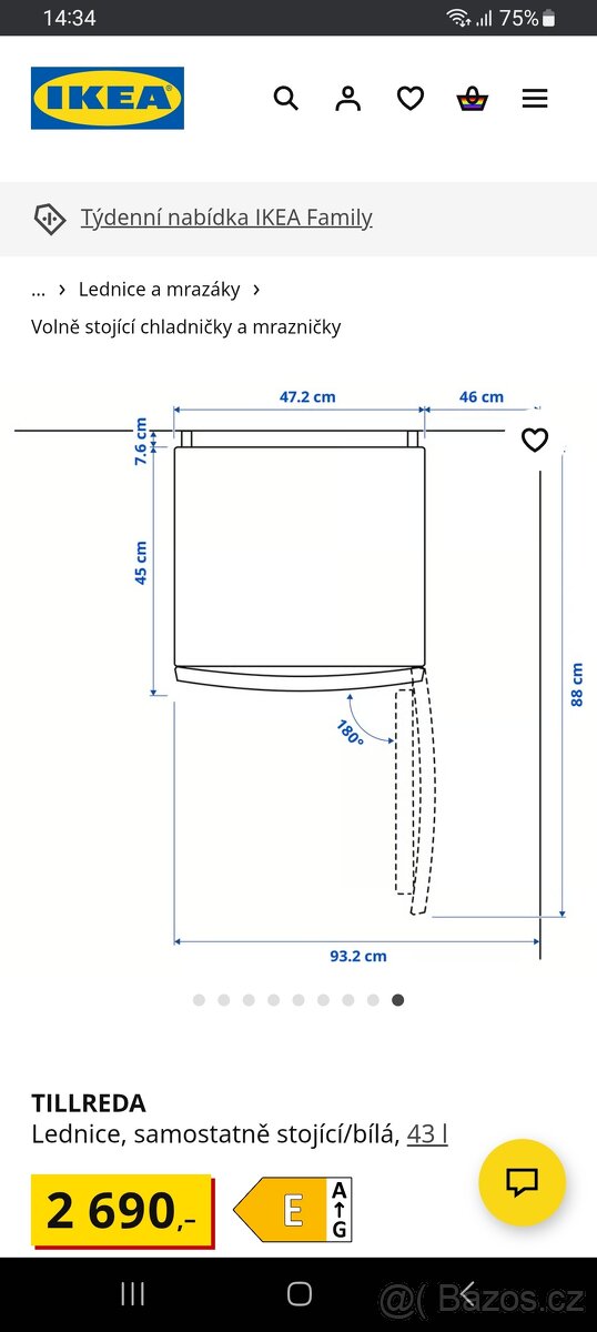 Malá lednice-samostatně stojící-5 ks - 5