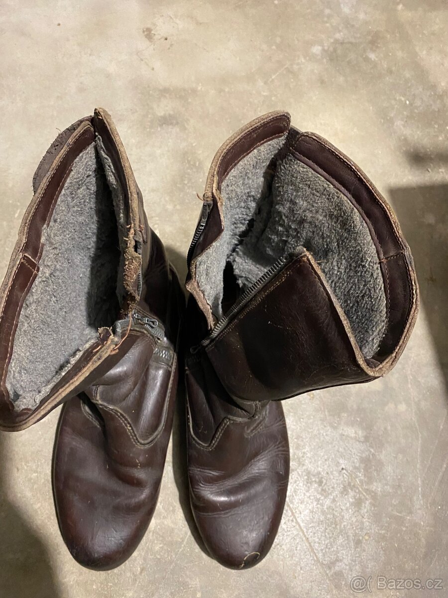 zateplené kožené boty - 5