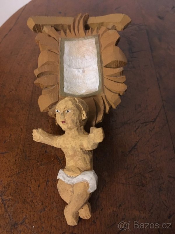 Vyřezávaný betlém, polychromované dřevo - 5