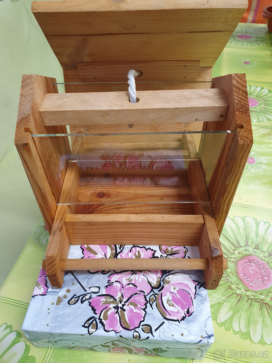 Dřevěné krmítko pro ptáčky (2 kusy i jednotlivě) - 5