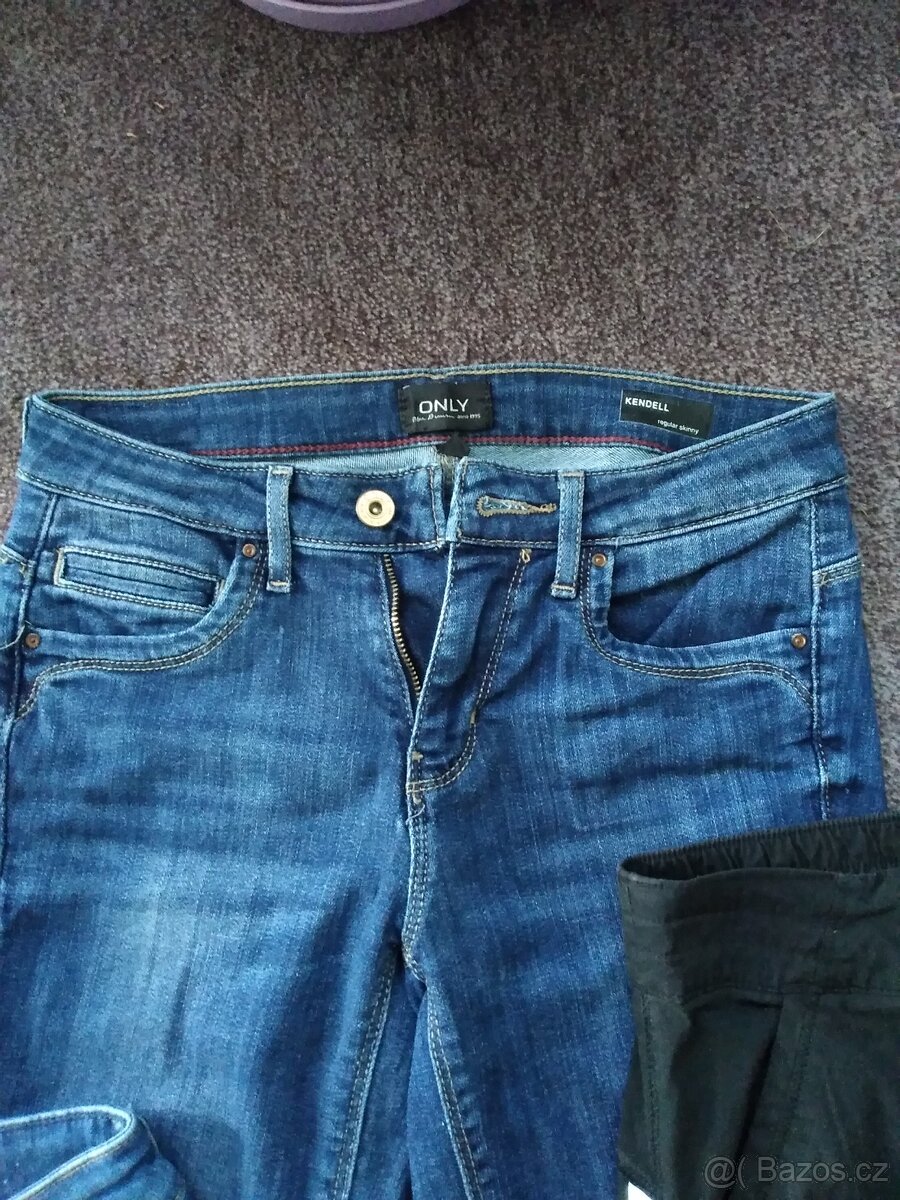 Dámské džíny modré na štíhlou postavu. - 5