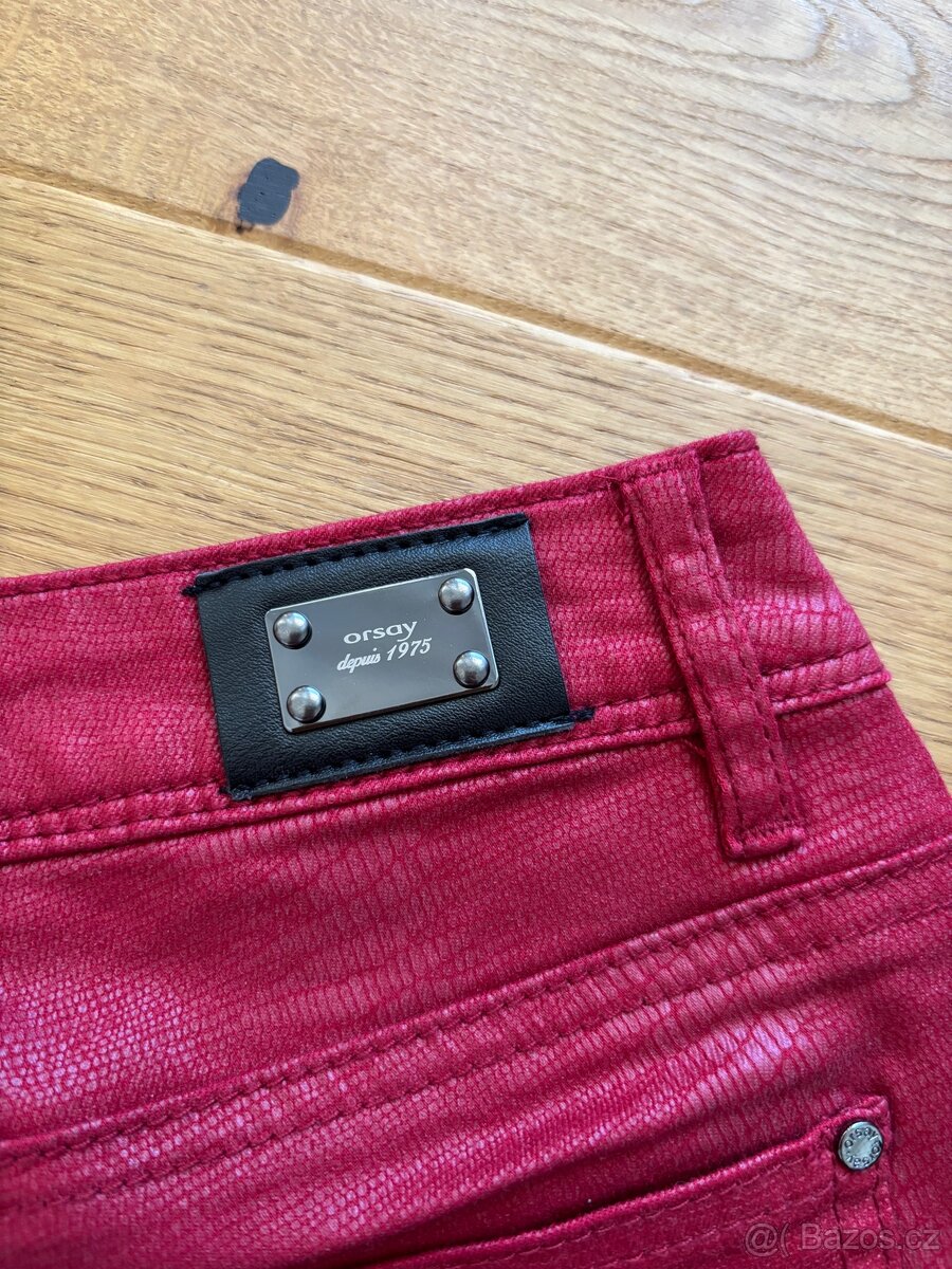 Červené dámské kalhoty Orsay - 5