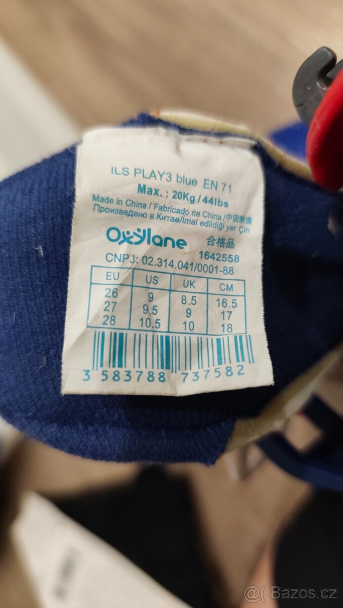 Sada dětských kolečkových inline bruslí Oxelo vel. 26-28 - 5