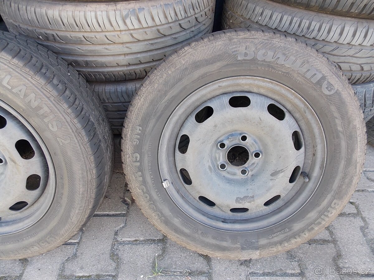 Sada 15" plech disků VW s pneu 195/65 R15 - 5