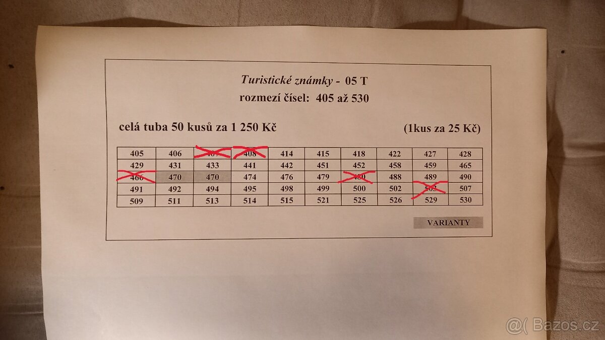 Turistické známky č. 1 - 2635 AKTUALIZACE 13.7.25 - 5