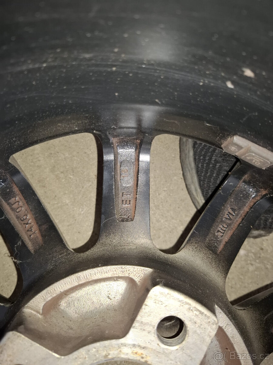 Prodám letní kola s elektrony – 185/65 R14 - 5