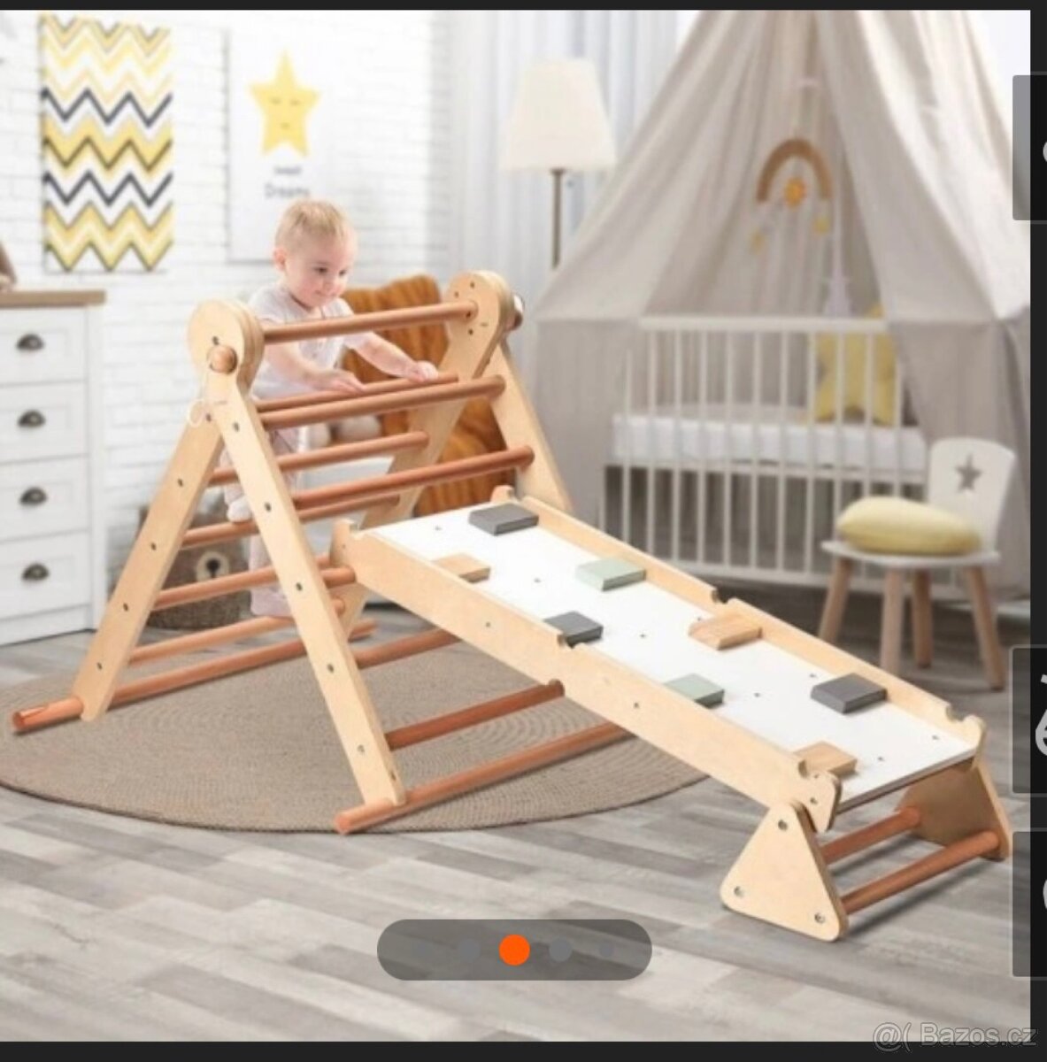 Dřevěné domácí hřiště Mamabrum 3v1 - 5